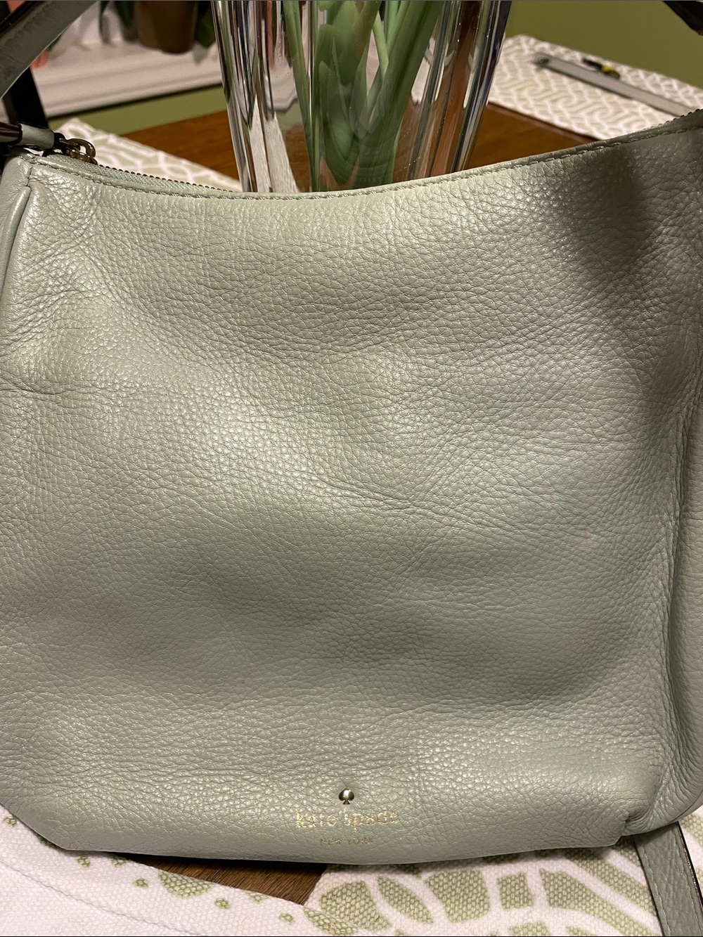 kate spade Pebbled Leather Shoulder Bag in pale blue - Picture 2 of 4